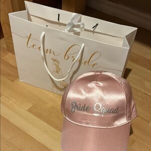 💥Pink Bride Squad Cap and Bride Team Gift Bag